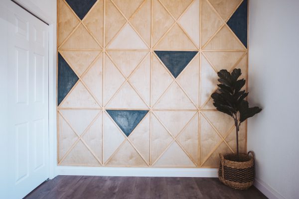 Painting an accent wall, geometric wall art